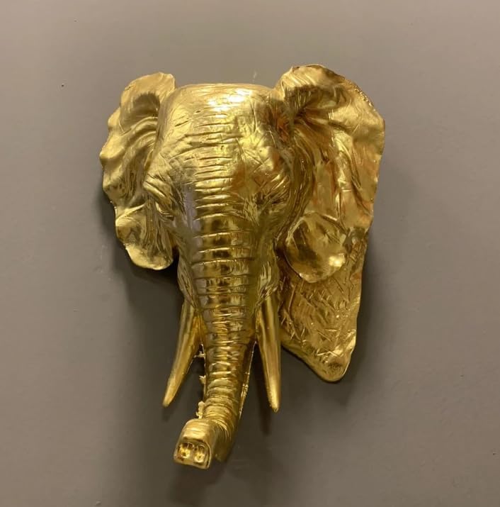 Elephant Wall Sculpture, Elegant Elephant Head Art Wall, Polyester Elephant Wall Decor, Elephant Head Wall Sculpture, Elephant Head Wall Decor, Elephant Head Wall Figurine