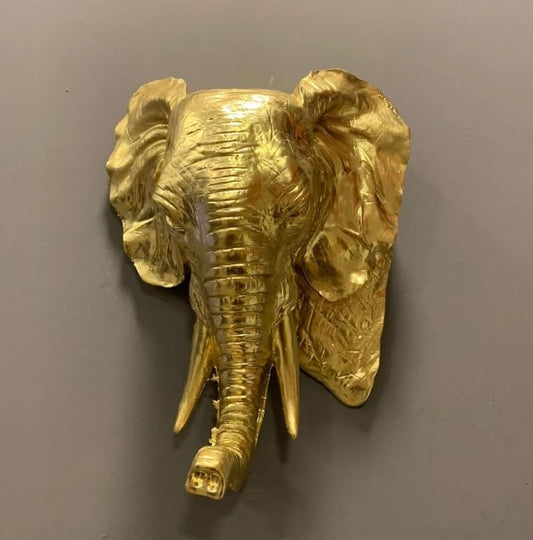 Elephant Wall Sculpture, Elegant Elephant Head Art Wall, Polyester Elephant Wall Decor, Elephant Head Wall Sculpture, Elephant Head Wall Decor, Elephant Head Wall Figurine