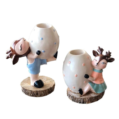Deer Pen Holder, Animal Desk Decor, Cute Office Decor, Unique Pen Holder Gift, Adorable Deer Pen Holder Set or Single, Deer Pen Decor, Deer Pen Holder Decor
