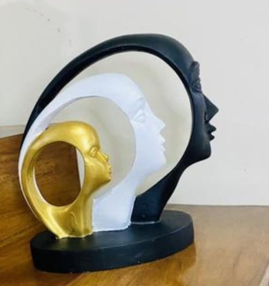 Triple Face Sculpture, Abstract Face Art Decor, Trio Face Statue, Modern Abstract Sculpture, Home Decor Accents, Face Sculpture, Face Decor, Face Statue, Face Objects