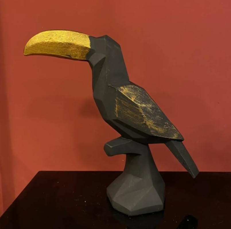 Geometric Toucan Bird Statue, Cubic Toucan Bird Statue, Toucan Bird Statue, Toucan Statue, Modern Toucan Bird Statue, Toucan Bird Sculpture