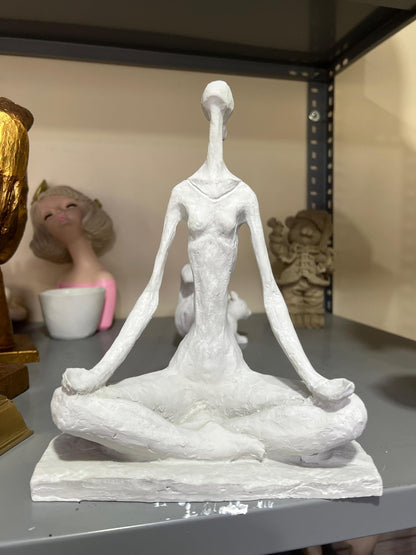 Modern Yoga Statue, Abstract Meditation Sculpture, Yoga Meditation Statue, Abstract Yoga Sculpture, Polyester Zen Figurine, Modern Zen Decor, Yoga Sculpture, Yoga Statue, Yoga Decor