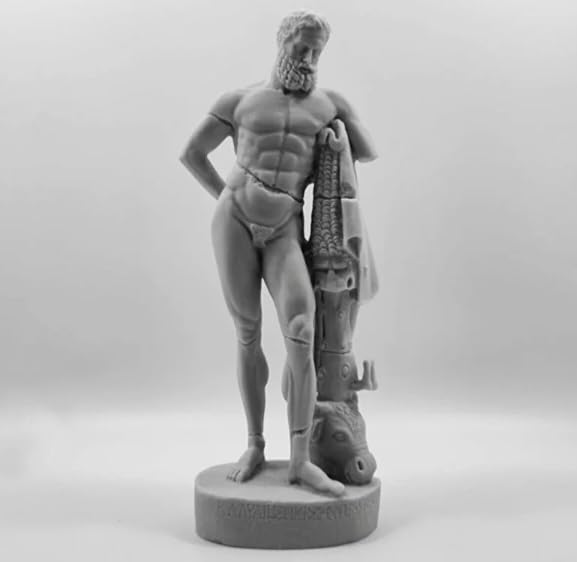 Antike griechische Herkules-Statue, handgemachte Mythologie-Statue, handgemachte Herkules-Skulptur, griechische Mythologie-Herkules-Figur, Herkules-Statue