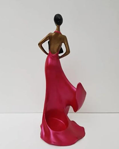 Elegant Woman Wine Rack Sculpture, Lady Wine Holder Statue, Woman Wine Rack, Modern Woman Sculpture Wine Rack, Artistic Bar Decor