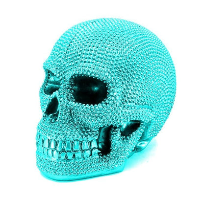 Skull Sculpture with Textured Detail, Gothic Polyester Skull Decor, Skull Decor for Shelves, Textured Surface Skull Decor, Skull Statue, Skull Sculpture, Skull Decor, Skull Objects