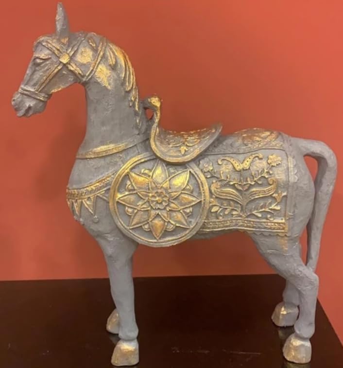 Antique Style Decorative Horse Statue, Ancient Horse Statue, Horse Decor Sculpture, Traditional Horse Statue, Historic Horse Figurine
