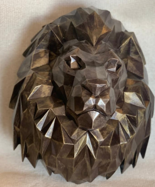 3D Lion Head Wall Sculpture, Geometric Lion Wall Art, Abstract Lion head Wall Decor, Lion Head Wall Decor, Lion Head Wall Sculpture, Lion Head Wall Statue, Lion Head Wall Decor