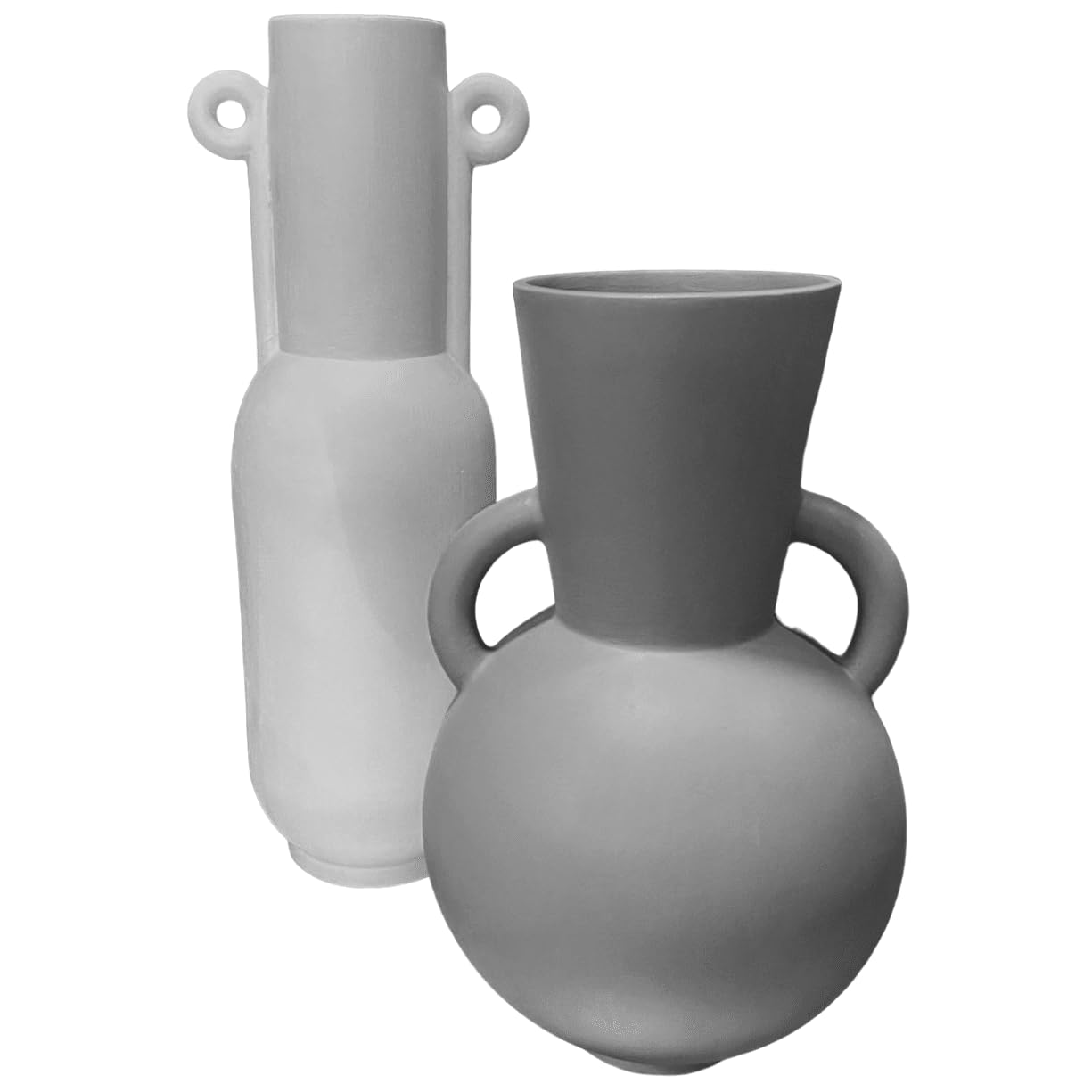 Modern Minimalist Vases Set of 2, Modern Home Decor, Minimalist Vase Set, Modern Vase, Decorative Vase, Round Modern Vase, Rustic Shelf Vase