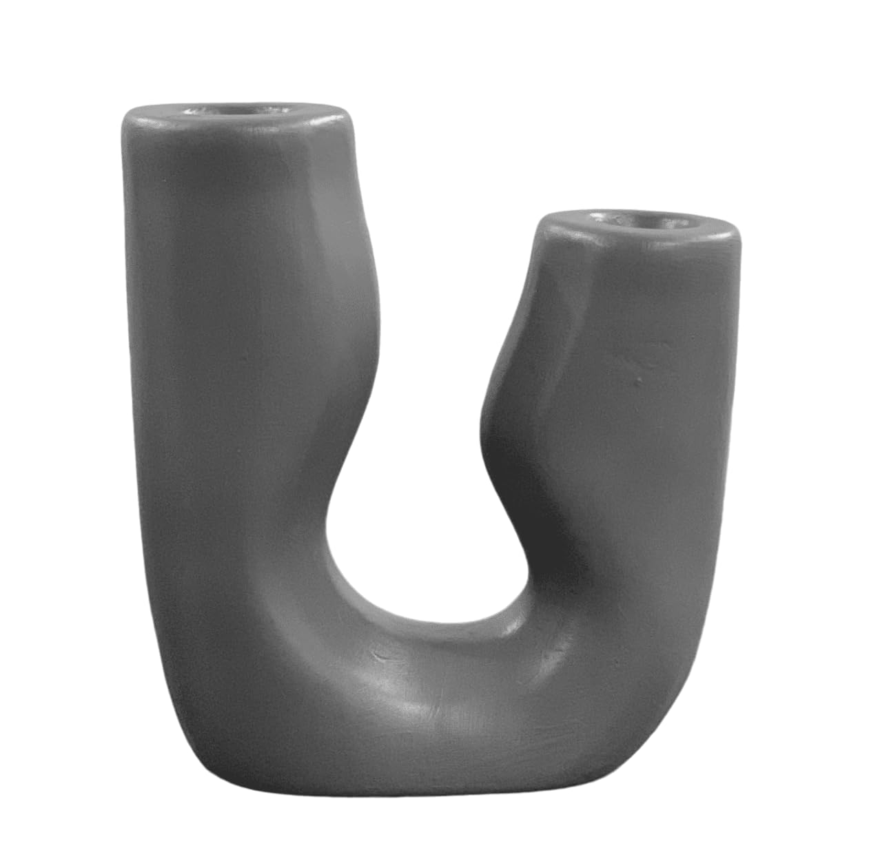 Modern Abstract Ceramic Candle Holder, Unique Candle Holder, Tabletop Candle Stand, Stylish Candle Holder Decor, Sculptural Candle Holder, Abstract Candle Holder, U Candle Holder