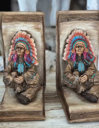 Handgefertigtes Indianer Häuptling Buchsends Set, Indianer Häuptling Buchsends, Polyester Buchsend Set, Indianer Häuptling Buchsends, Einzigartiges Buchsends Geschenk