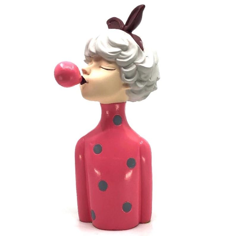 Modern Balloon Girl Statue, Cute Girl With Bow Head, Whimsical Girl Decor, Artistic Girl Statue, Girl Sculpture, Girl Statue, Girl Decor