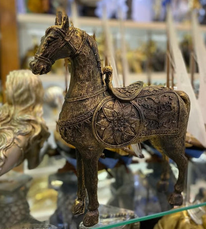 Antique Style Decorative Horse Statue, Ancient Horse Statue, Horse Decor Sculpture, Traditional Horse Statue, Historic Horse Figurine