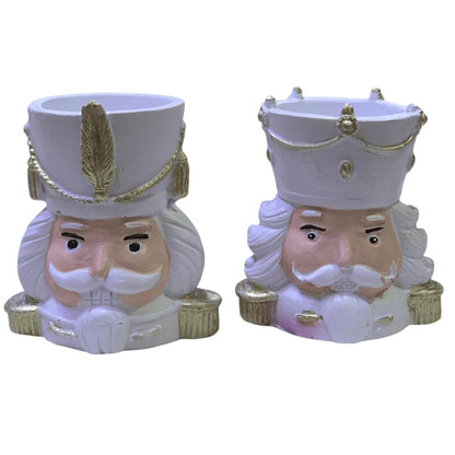 Nutcracker Candle Holders Set of 2, Nutcracker Candle Holders, Festive Nutcracker Decor, Small Holiday Candle Holders, Nutcracker Candle Set, Handmade Candlestick
