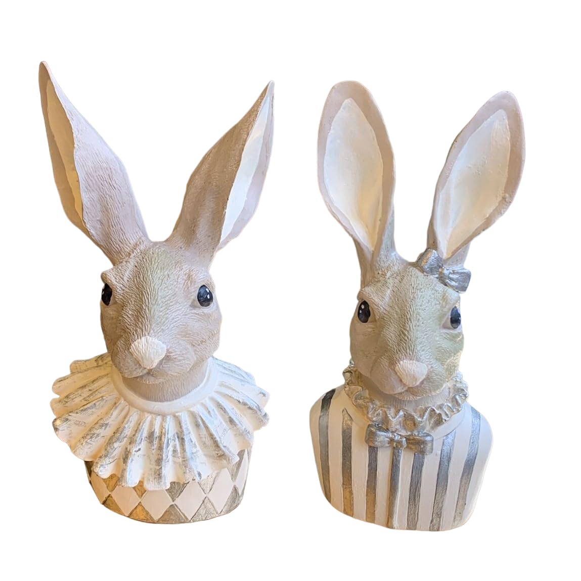 Bunny Bust Figurines, Bunny Bust Decor, Rabbit Figurines Set, Bunny Art Decor, Bunny Decor, Easter Rabbit Figurine, Handmade Rabbit Figurine