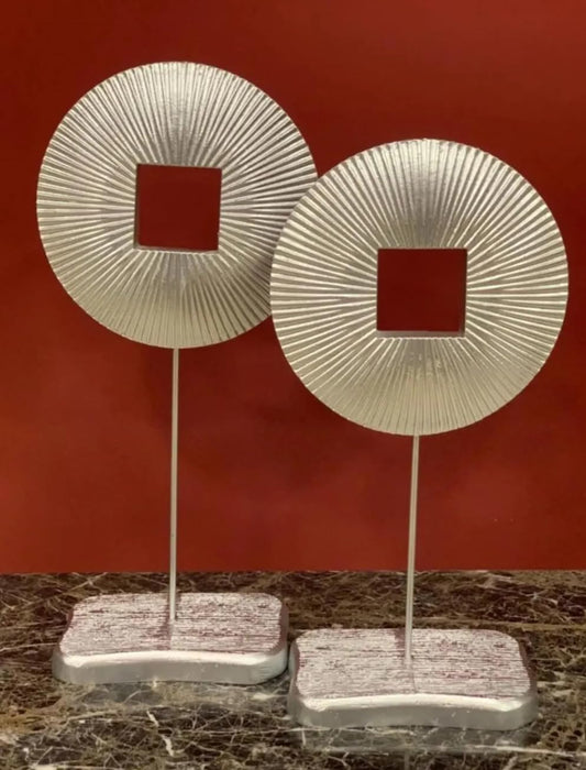 Circle Art Sculpture, Modern Abstract Decor, Geometric Ornament Set, Home Decor Accent, Tabletop Art Decor, Circle Art Decor, Circle Art Statue, Circle Art Figurine