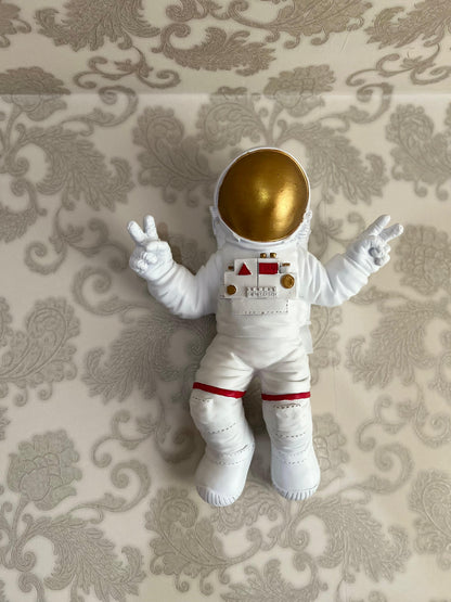 Astronaut Wall Sculpture, Space-themed Wall Decor, Astronaut Decor For Walls, Space Explorer Decorative Figurine, Astronaut Wall Figurine, Astronaut Wall Decor