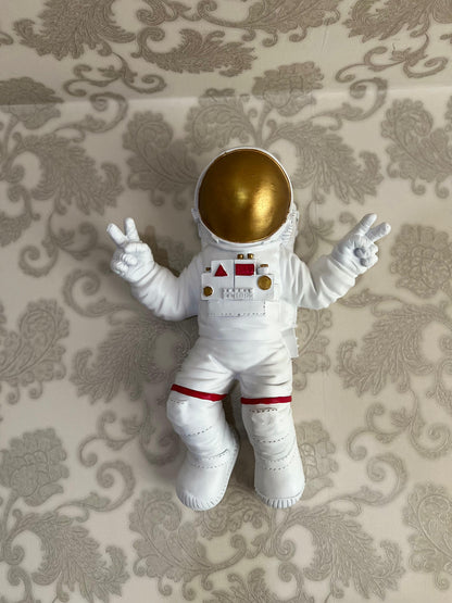 Astronaut Wall Sculpture, Space-themed Wall Decor, Astronaut Decor For Walls, Space Explorer Decorative Figurine, Astronaut Wall Figurine, Astronaut Wall Decor
