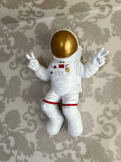 Astronaut Wall Sculpture, Space-themed Wall Decor, Astronaut Decor For Walls, Space Explorer Decorative Figurine, Astronaut Wall Figurine, Astronaut Wall Decor