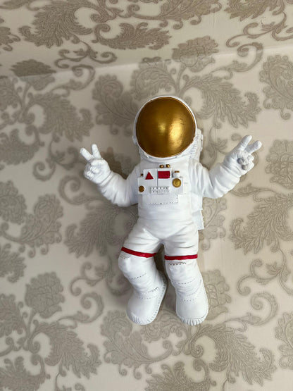 Astronaut Wall Sculpture, Space-themed Wall Decor, Astronaut Decor For Walls, Space Explorer Decorative Figurine, Astronaut Wall Figurine, Astronaut Wall Decor