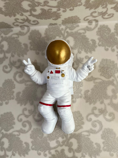Astronaut Wall Sculpture, Space-themed Wall Decor, Astronaut Decor For Walls, Space Explorer Decorative Figurine, Astronaut Wall Figurine, Astronaut Wall Decor