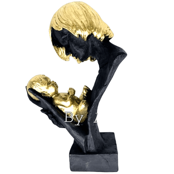 Mother and Baby Statue, Loving Mother and Infant Sculpture, Modern Motherhood Sculpture, Mother with Newborn Statue, Mom Holding Baby Statue