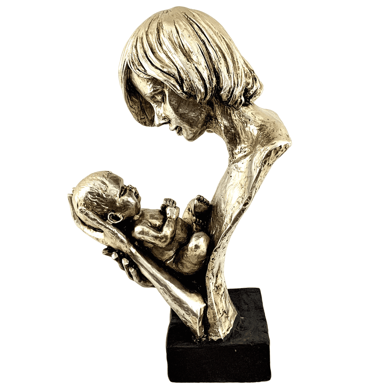 Mother and Baby Statue, Loving Mother and Infant Sculpture, Modern Motherhood Sculpture, Mother with Newborn Statue, Mom Holding Baby Statue