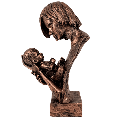 Mother and Baby Statue, Loving Mother and Infant Sculpture, Modern Motherhood Sculpture, Mother with Newborn Statue, Mom Holding Baby Statue