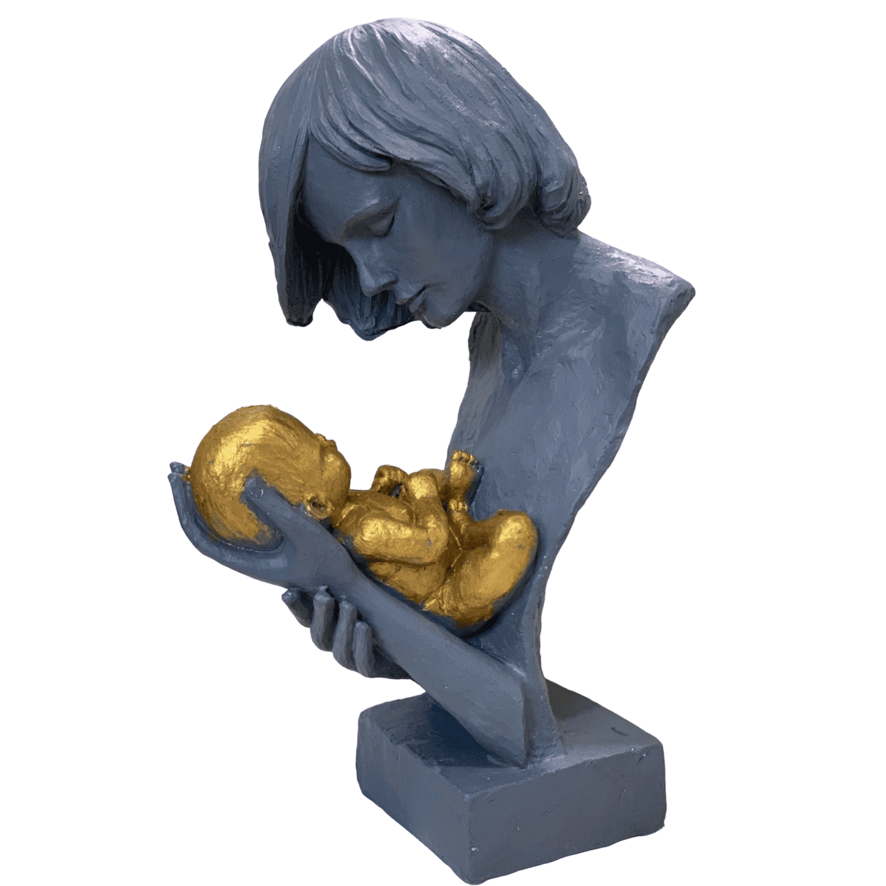 Mother and Baby Statue, Loving Mother and Infant Sculpture, Modern Motherhood Sculpture, Mother with Newborn Statue, Mom Holding Baby Statue