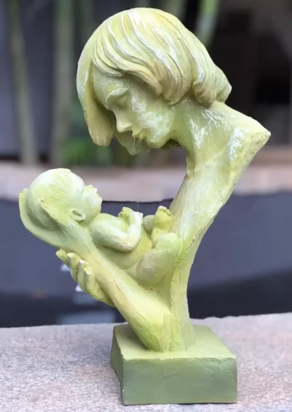 Mother and Baby Statue, Loving Mother and Infant Sculpture, Modern Motherhood Sculpture, Mother with Newborn Statue, Mom Holding Baby Statue