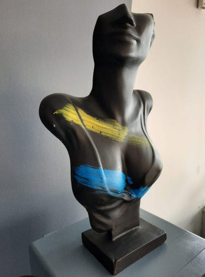 Handmade Abstract Woman Bust, Modern Female Sculpture, Unique Bust Statue, Handmade Female Bust Sculpture, Abstract Woman Statue, Woman Bust