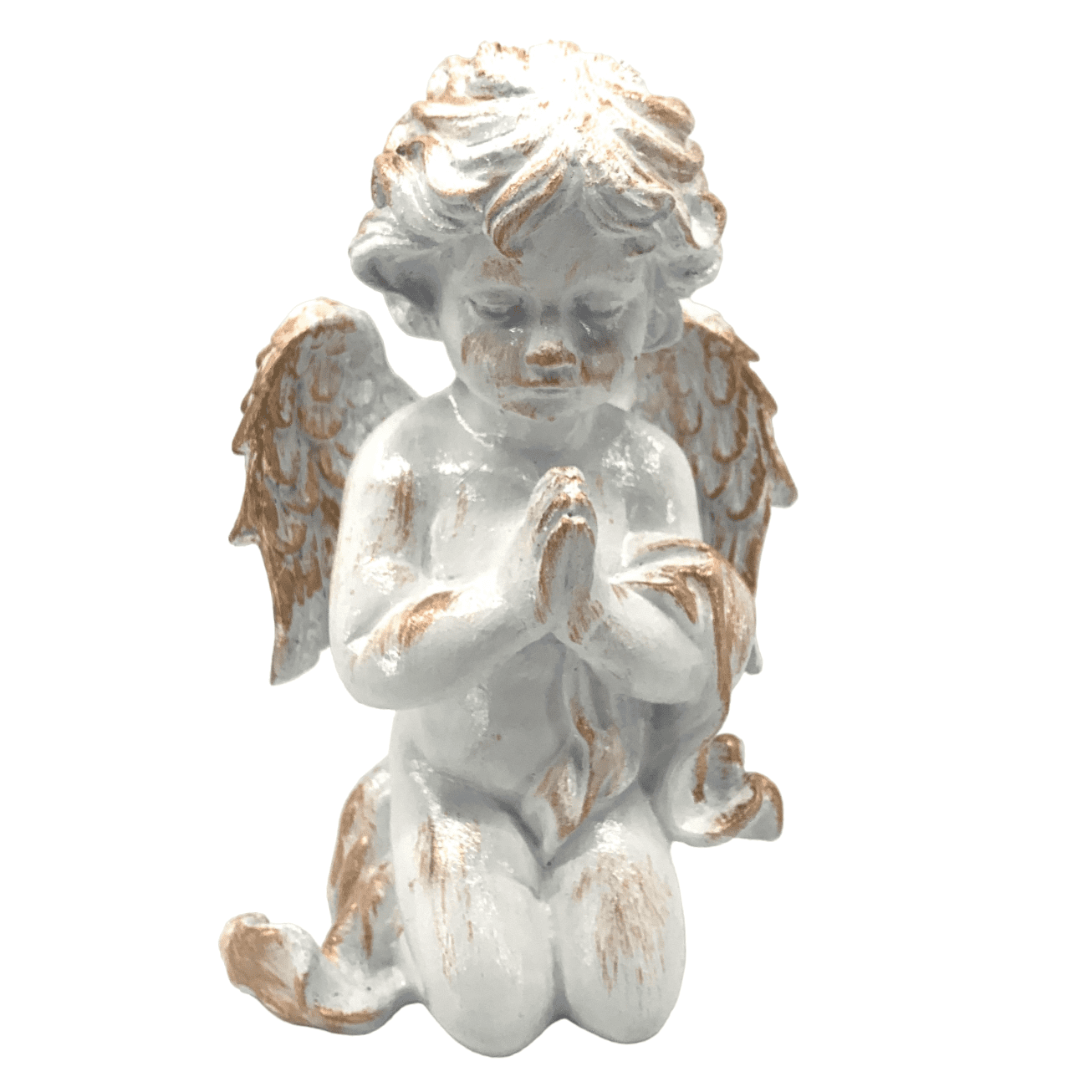 Handmade Praying Angel Decor, Angel Figurine Home Accent, Spiritual Tabletop Sculpture, Serenity Angel Figurine, Decorative Angel Sculpture