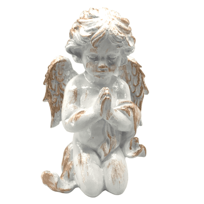 Handmade Praying Angel Decor, Angel Figurine Home Accent, Spiritual Tabletop Sculpture, Serenity Angel Figurine, Decorative Angel Sculpture