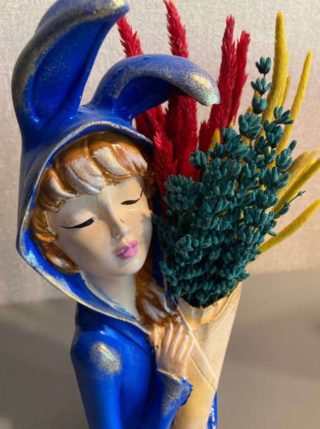 Bunny Ear Girl Figurine, Modern Bunny Ear Girl Statue, Bunny Ear Girl Decor, Bunny Ear Girl Home Decor, Bunny Ear Girl Sculpture, Girl Decor
