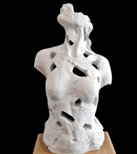 Handmade Abstract Female Statue, Modern Art Sculpture, Handmade Female Torso Decor, Handmade Female Torso Statue, Abstract Torso Statue