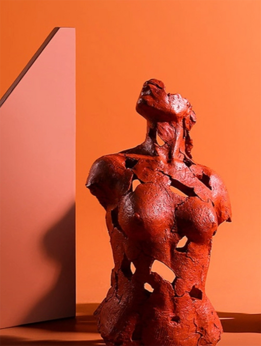 Handmade Abstract Female Statue, Modern Art Sculpture, Handmade Female Torso Decor, Handmade Female Torso Statue, Abstract Torso Statue