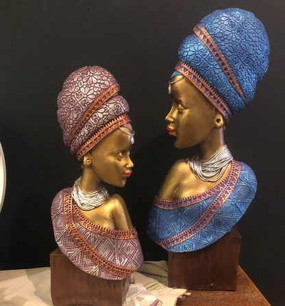 African Woman Bust Sculpture, Traditional African Art Decor, African Woman Sculpture, Ethnic Style Sculpture, Traditional African Decor, African Woman Statue