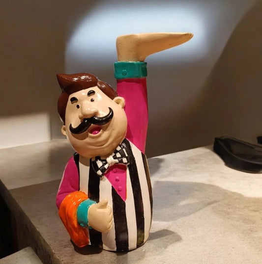 Handmade Chef Decor, Colorful Kitchen Statue, Retro Cook Decor, Restaurant Display Sculpture