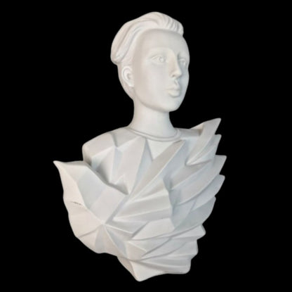 Handmade Abstract Birdman Decor, Handmade Abstract Face Statue, Handmade Birdman Sculpture Handmade Bird and Man Statue, Abstract Face Decor