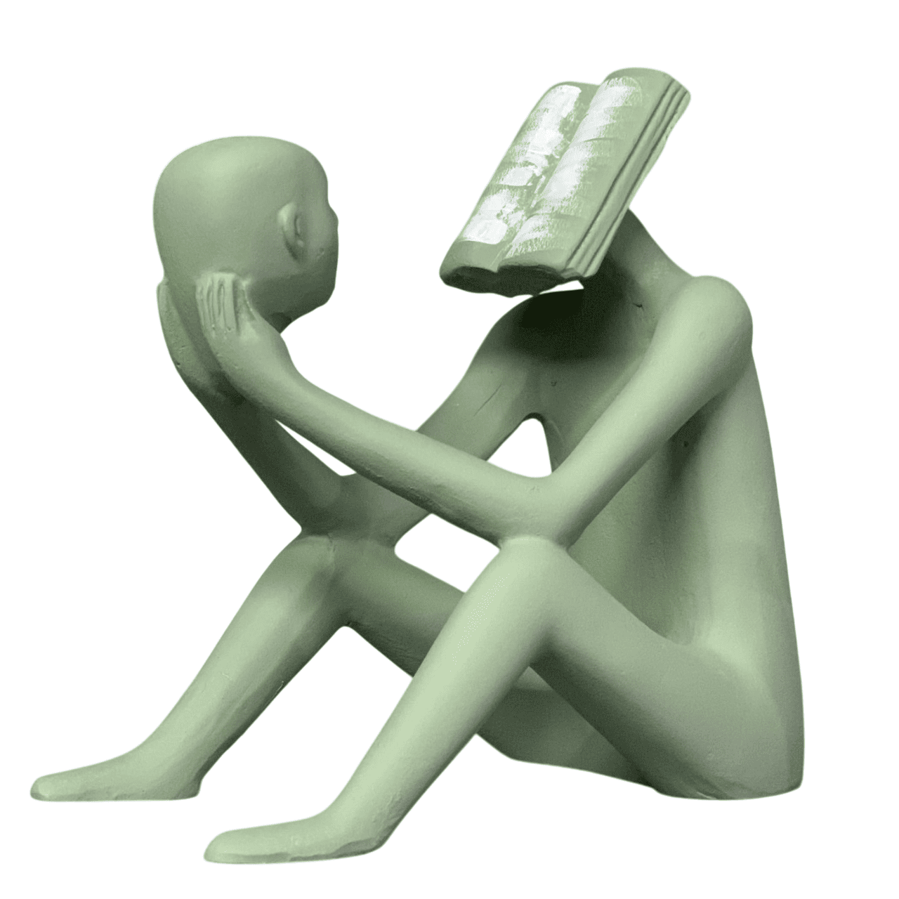 Abstract Thinker Man Statue with Book Head, Abstract Man Holding a Head Statue, Abstract Man Statue,  Book Head Modern Thinker Statue