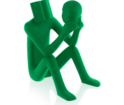 Abstract Thinker Man Statue with Book Head, Abstract Man Holding a Head Statue, Abstract Man Statue,  Book Head Modern Thinker Statue