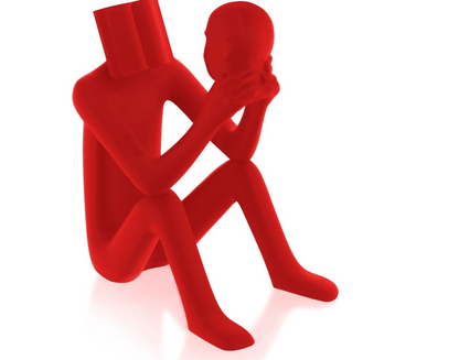 Abstract Thinker Man Statue with Book Head, Abstract Man Holding a Head Statue, Abstract Man Statue,  Book Head Modern Thinker Statue