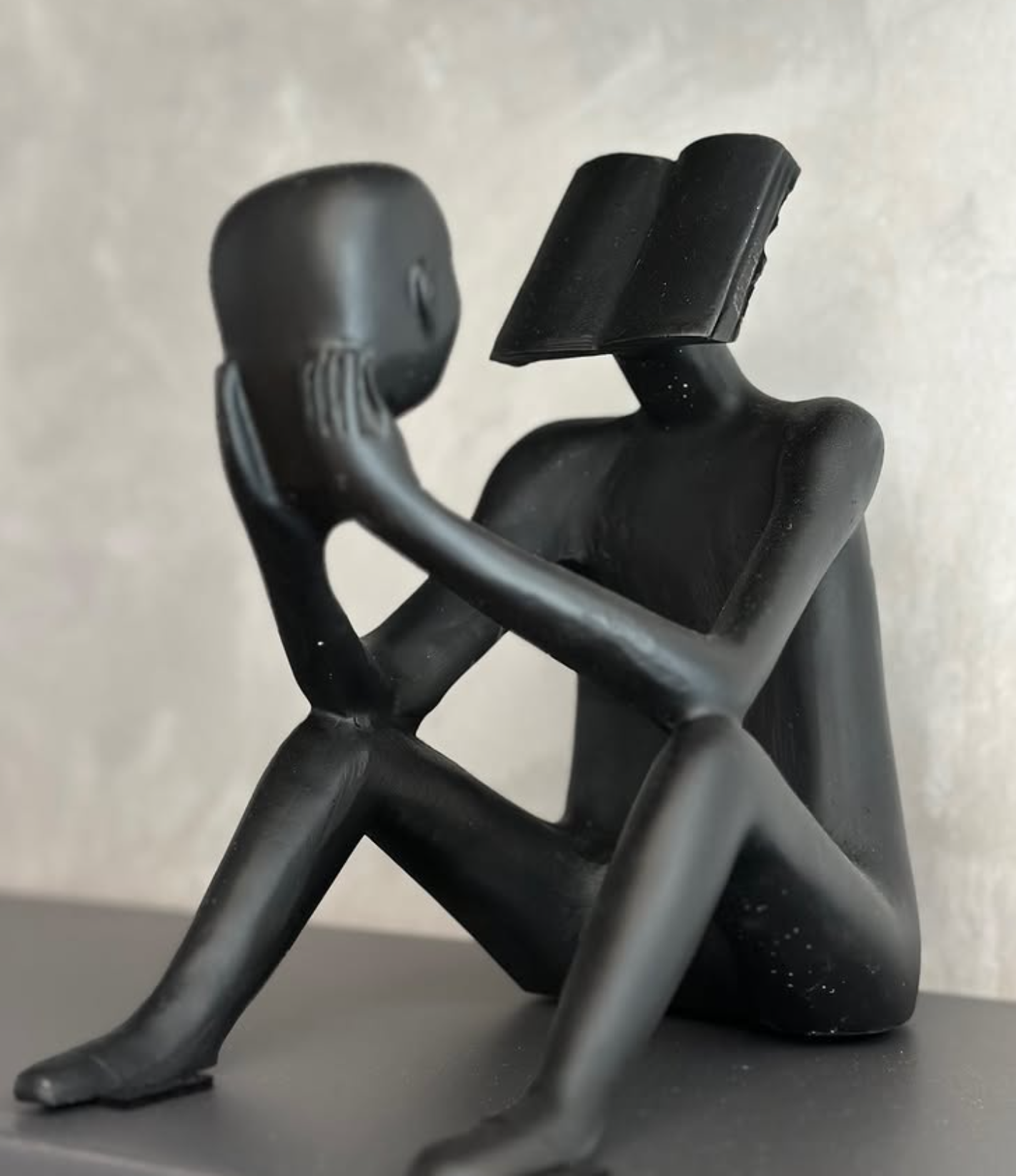 Abstract Thinker Man Statue with Book Head, Abstract Man Holding a Head Statue, Abstract Man Statue,  Book Head Modern Thinker Statue
