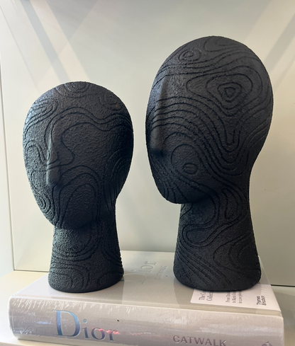 Abstract Face Sculpture Set, Textured Head Bust Decor, Modern Abstract Face Heads, Decorative Face Statue, Abstract Face Statue, Face Statue