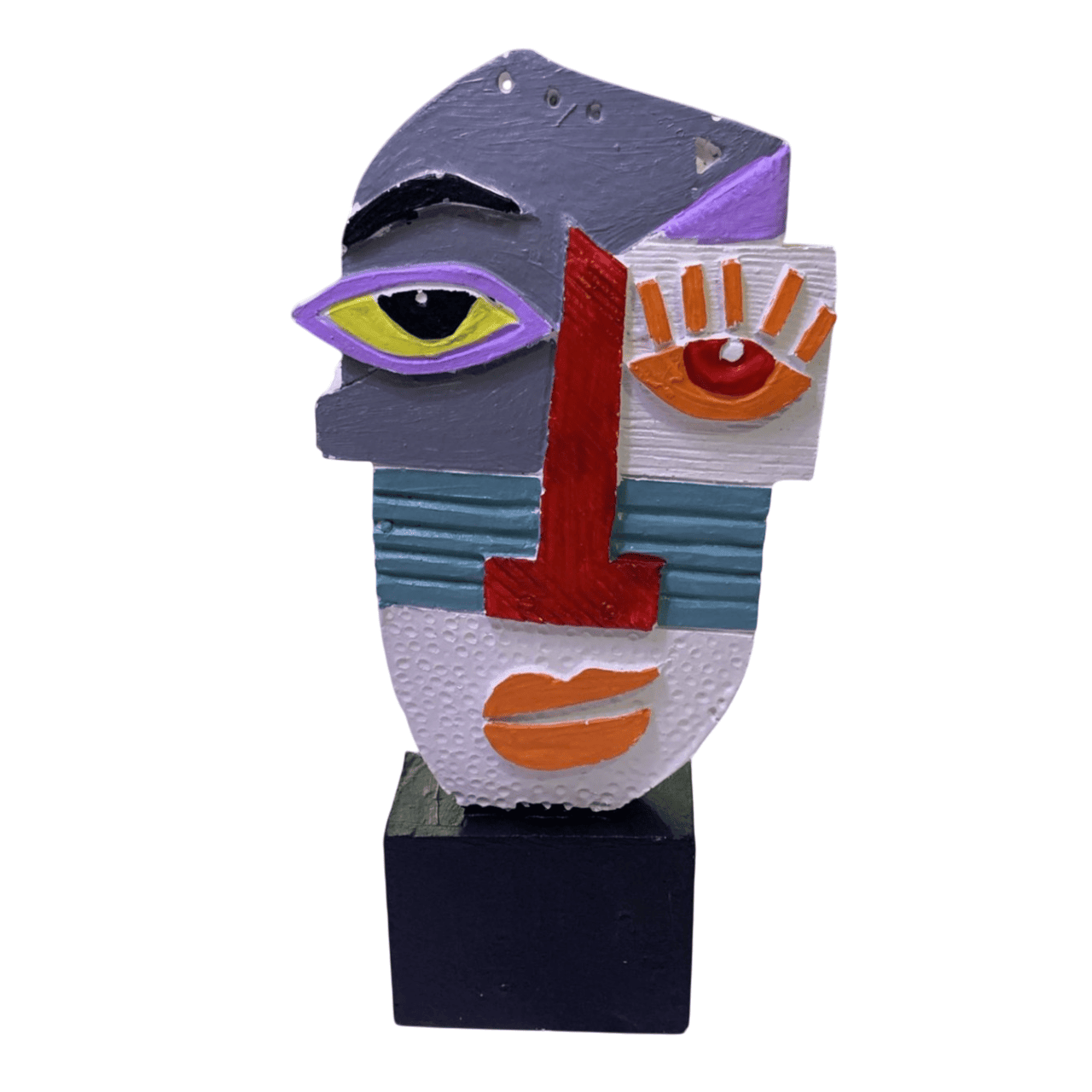 Abstract Face Statue, Picasso Style Abstract Head Statue, Picasso Face Statue, Abstract Picasso Style Bust, Picasso Inspired Abstract Statue