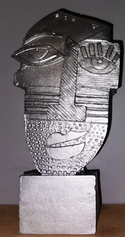 Abstract Face Statue, Picasso Style Abstract Head Statue, Picasso Face Statue, Abstract Picasso Style Bust, Picasso Inspired Abstract Statue