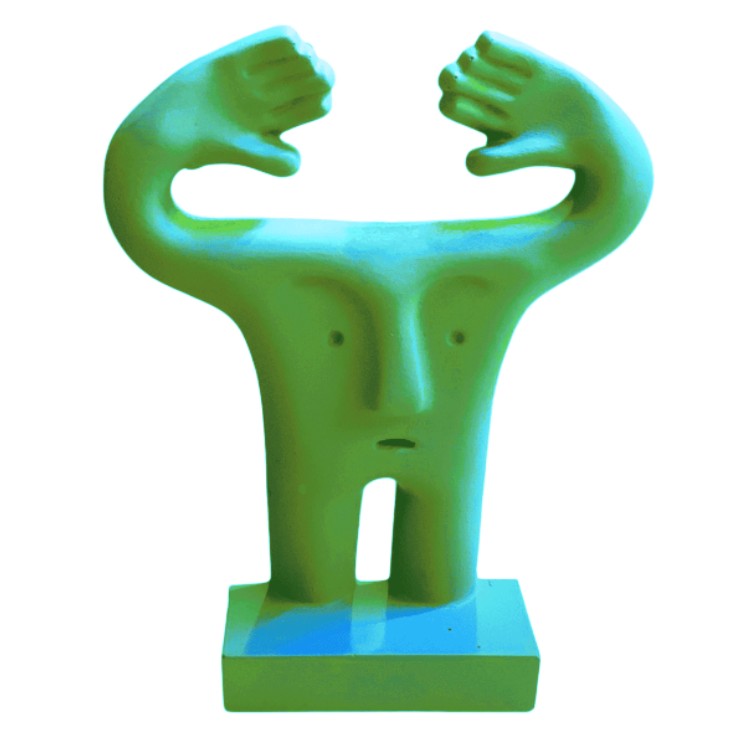 Handmade Abstract Sculpture, Hands in the Air Art Decor, Handmade Modern Abstract Decor, Handmade Abstract Face Statue, Abstract Body Statue