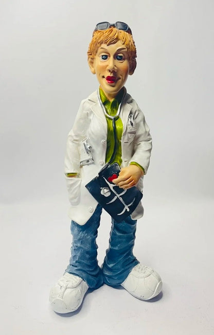 Handmade Doctor Figurine, Funny Medical Decor Statue, Polyester Doctor Gift Clinic Office Decoration