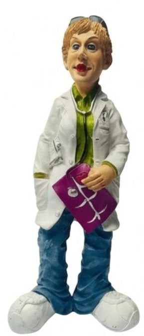 Handmade Doctor Figurine, Funny Medical Decor Statue, Polyester Doctor Gift Clinic Office Decoration
