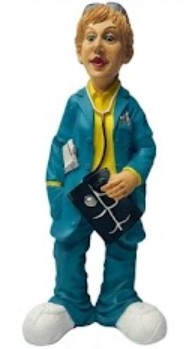 Handmade Doctor Figurine, Funny Medical Decor Statue, Polyester Doctor Gift Clinic Office Decoration