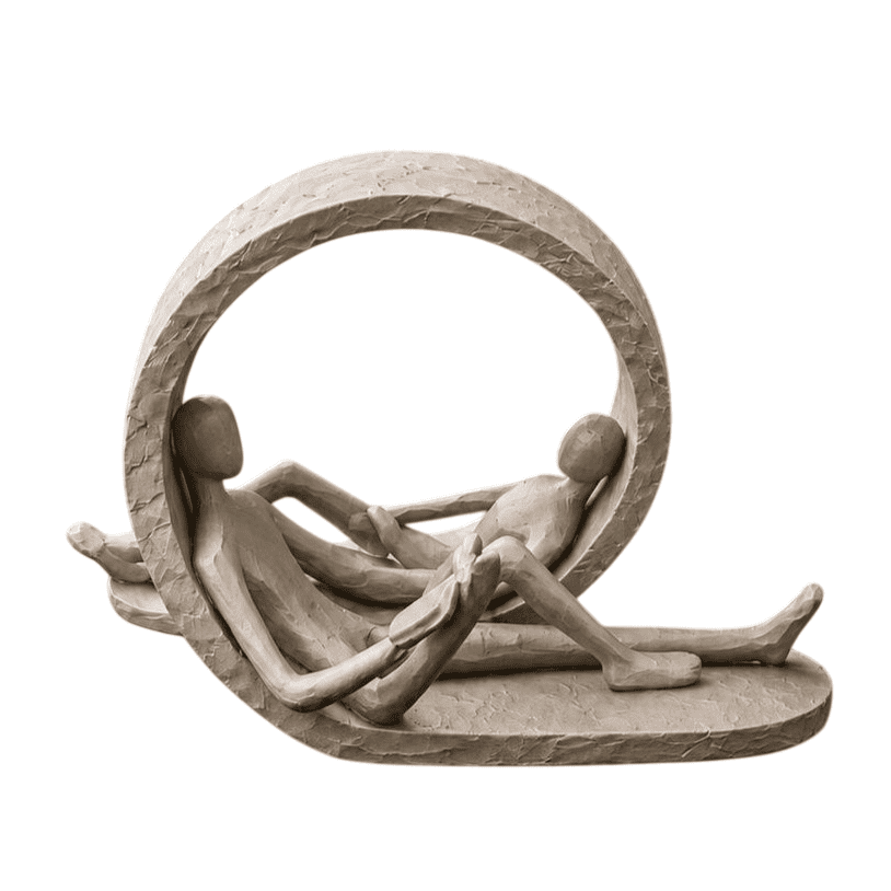 Handmade Couple Decor, Romantic Abstract Love Statue, Polyester Figure, Couple  Sculpture